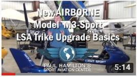 New Airborne Model M3-Sport Light-Sport Trike Upgrade Basics