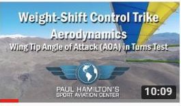 Weight-shift Control Trike Aerodynamics - Wing Tip Angle Of Attack (AOA) In Turns Test Demonstration